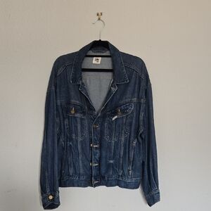 Lee x H&M Boxy Oversized Dark Blue Denim Jacket Size S